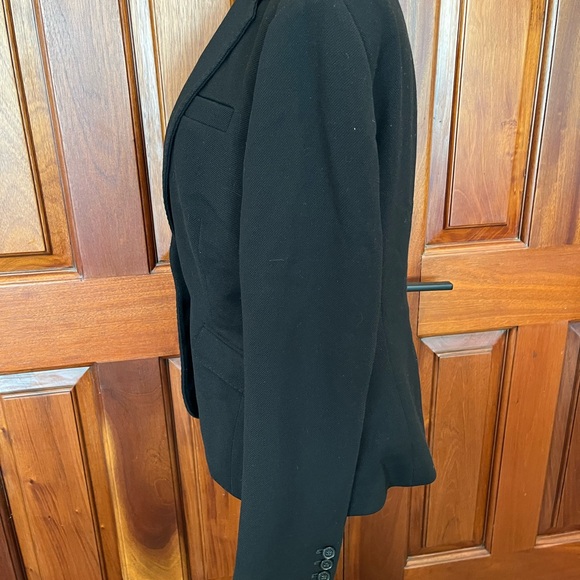 HOBBS Womens 1 Button Textured Blazer Jacket UK 12 /US 8 Medium Black Business - Picture 4 of 14